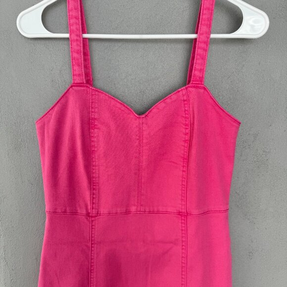 ASOS Dresses & Skirts - ASOS DESIGN denim mini dress with sweetheart neckline in pink *NEVER WORN*